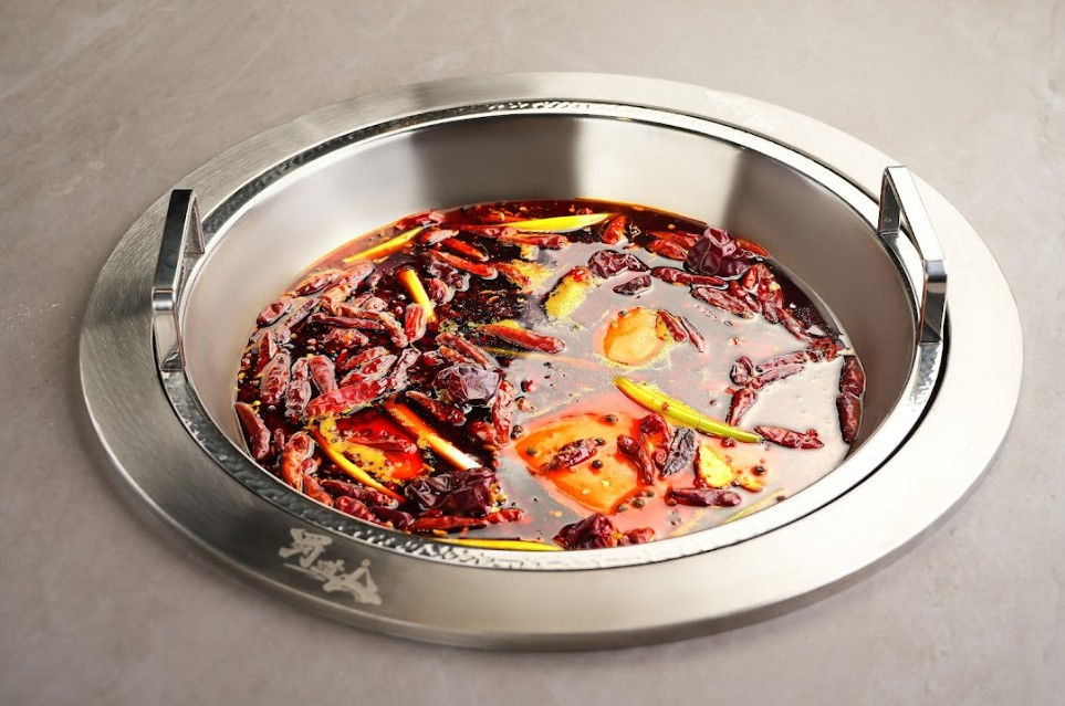 traditional spicy broth with beef tallow